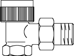 Bild von OVENTROP Thermostatventil „AV 9“ DN 15, PN 10, Eck, Art.Nr. : 1183704