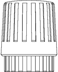 Bild von OVENTROP Handregulierkopf Gewindeanschluss M 30x1,5, weiß, Art.Nr. : 1012565