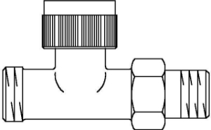 Bild von OVENTROP Thermostatventil „A“ DN 15, PN 10, Durchgang, G ¾ AG x R ½ AG, Art.Nr. : 1181197