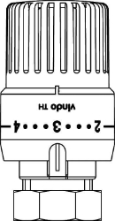 Bild von OVENTROP Thermostat „vindo TH“ 7-28 °C, 0 * 1-5, Flüssig-Fühler, weiß, Art.Nr. : 1013066