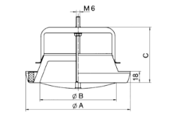 Bild von Maico TM 10 - Tellerventil für Abluft, Stahlblech einbrennlackiert weiß, mit Einbaurahmen, DN 100, für Wohnungslüftung max. 30 m³/h - Art.-Nr.: 0151.0194