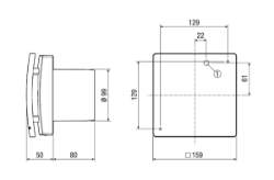 Bild von Maico ECA 100 ipro B - Zweistufiger Kleinraumventilator mit Bewegungsmelder, DN 100 - Art.-Nr.: 0084.0204