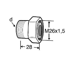 Bild von IMI Hydronic Engineering Heizkörperanschluss R1/2" für RADIETT-U, Art.Nr. : 50720115