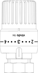 Bild von OVENTROP Thermostat „vindo TH“ 7-28 °C, 0 * 1-5, Flüssig-Fühler, weiß, Art.Nr. : 1013066