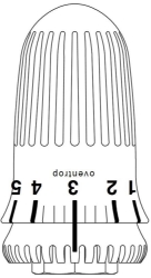 Bild von OVENTROP Thermostat „Uni CH“ 7-28 °C, * 1-5, Flüssig-Fühler, weiß, Art.Nr. : 1011265