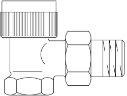 Bild von OVENTROP Thermostatventil „AV 9“ DN 10, PN 10, Eck, Art.Nr. : 1183703