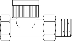 Bild von OVENTROP Thermostatventil „AV 9“ DN 10, PN 10, Durchgang, Art.Nr. : 1183803