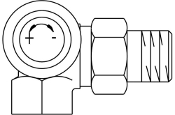 Bild von OVENTROP Thermostatventil „AF“ DN 10, PN 10, Winkeleck links, Art.Nr. : 1181460