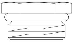 Bild von OVENTROP Stopfbuchsschraube für alle Ventile außer „AV 6 / RFV 6 / ADV 6 / GH / GD“, SW 14, Art.Nr. : 1017501