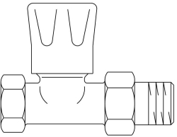 Bild von OVENTROP Handregulierventil „HRV“ DN 10, PN 10, Durchgang, verkürztes Baumaß, Art.Nr. : 1194603