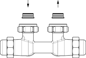 Bild von OVENTROP Multiflex FQ Verschraubung für G 3/4 AG, Eck links, G 3/4 ÜM x 3/4 AG, Art.Nr. : 1015804