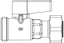 Bild von OVENTROP Kugelhahn für „Multidis SF/SFB“ Edelstahl-Verteiler, Art.Nr. : 1406504