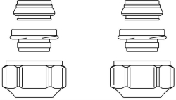 Bild von OVENTROP Klemmringverschraubung „Ofix CEP“ 2-fach für G ¾ AG, 18 mm, für Cu-, Präz., Edelstahlrohr, weichd., Art.Nr. : 1016845