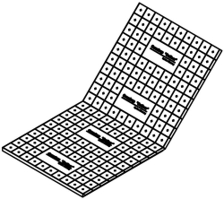 Bild von OVENTROP Faltplatte für "Cofloor"-Systeme Tackern / Klemmschiene 2,0 x 1,0 m, aus EPS, WLG 045, Stärke 35-3 mm, Art.Nr. : 1402600