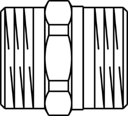 Bild von OVENTROP Doppelnippel „Cofit S“ G ¾ AG x G ¾ AG, Rotguss, Art.Nr. : 1504054