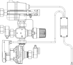 Bild von OVENTROP Regelstation „Regufloor HN“ in kompakter Bauweise, mit Wilo Yonos Para, DN 25, Art.Nr. : 1151600