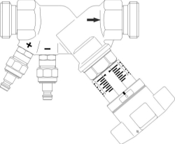 Bild von OVENTROP Strangregulierventil „Hydrocontrol STR“ DN 20, LF, PN 25, Art.Nr. : 1369050