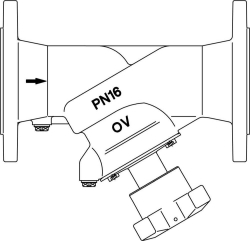 Bild von OVENTROP Strangabsperrventil „Hydrocontrol AFC“ DN 65, Flansch/DIN, Art.Nr. : 1062051