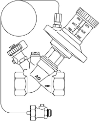 Bild von OVENTROP Differenzdruckregler „Hydromat DTR“ 50-300 mbar, DN 15, PN 16, Art.Nr. : 1064504