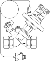 Bild von OVENTROP Differenzdruckregler „Hydromat DTR“ 50-300 mbar, DN 25, PN 16, Art.Nr. : 1064608