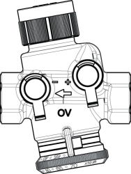 Bild von OVENTROP Regulierventil „Cocon QTZ“ mit Messventilen DN 20, PN 25, 180-1300 l/h, Art.Nr. : 1149306