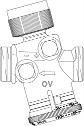 Bild von OVENTROP Regulierventil „Cocon QTZ“ ohne Messventile beiderseits AG, DN 10, 30-210 l/h, Art.Nr. : 1145563