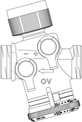 Bild von OVENTROP Regulierventil „Cocon QTZ“ mit Messventilen beiderseits AG, DN 15, 30-210 l/h, Art.Nr. : 1146064