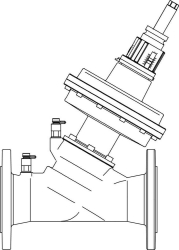 Bild von OVENTROP Regulierventil „Cocon QFC“ mit Messventilen beiderseits Flansch, DN 125, 27 - 108 m³/h, PN 25, Art.Nr. : 1146654