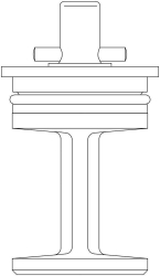 Bild von OVENTROP Regelstück (Küken) für Vierwegemischer DN 25, für „ESBE“, Art.Nr. : 1350295