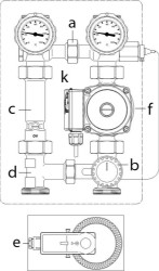 Bild von OVENTROP Kesselanbindesystem „Regumat F-130“ DN 25 ohne Pumpe, Art.Nr. : 1354171