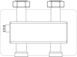 Bild von OVENTROP Hydraulische Weiche "Monofix" für Regumat DN25, für 1 Heizkreis, Art.Nr. : 1351589