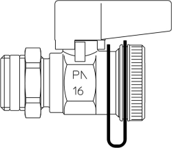 Bild von OVENTROP KFE-Kugelhahn „Optiflex“ für Trinkwasser DN 15 R, vernickelt, Art.Nr. : 1033152