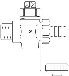 Bild von OVENTROP KFE-Hahn Schwermodell DN 10, R ⅜ AG, PN 16, Rotguss, DIN 3848, Art.Nr. : 1032003