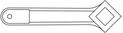 Bild von OVENTROP Vierkantschlüssel für KFE-Hähne DN 20 / DN 25, SW 14 mm, Art.Nr. : 1035006