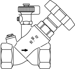 Bild von OVENTROP KFR-Ventil „Aquastrom KFR" IG/IG DN 20, Rp  3/4 x Rp  3/4, mit Entl., Rg, Art.Nr. : 4206206