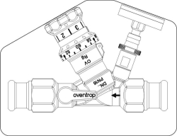 Bild von OVENTROP Thermostatventil „Aquastrom VT“ beiderseits Pressanschluss 22 mm, mit Isolierung, Art.Nr. : 4205754