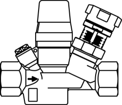 Bild von OVENTROP Thermostatventil „Aquastrom T plus“ beiderseits IG, DN 15, ohne Isolierung und Thermometer, Art.Nr. : 4205604