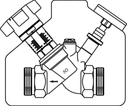 Bild von OVENTROP Strangregulierventil „Aquastrom C“ beiderseits AG, DN 20, mit Isolierung, Art.Nr. : 4207106