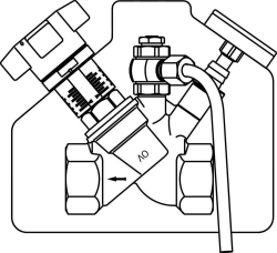 Bild von OVENTROP Strangregulierventil „Aquastrom C“ beiderseits IG, DN 32, mit Isolierung und Probenahmeventil, Art.Nr. : 4208510