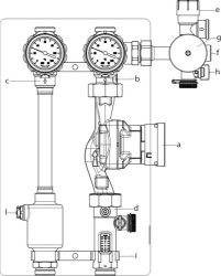 Bild von OVENTROP Station „Regusol LH-180“ mit Wilo-Yonos PARA 25/7.5 PWM, 7-30 l/min, DN 25, Art.Nr. : 1360852