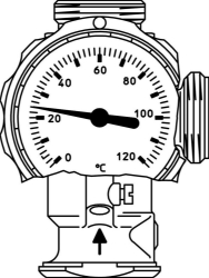 Bild von OVENTROP Pumpenkugelhahn für „Regusol“ mit Sperrventil 20 mbar, Art.Nr. : 1364198