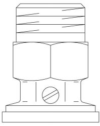 Bild von OVENTROP Sperrventil Typ SVA DN 25, G 1 AG, G 1 1/2 IG ÜM, PN 10, Ms, Art.Nr. : 1070108