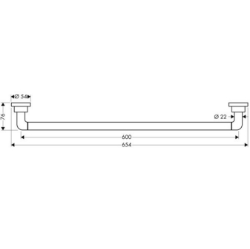 Bild von AXOR Citterio Badetuchhalter 600 mm, Art.Nr. 41760000