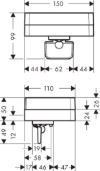 Bild von AXOR Universal Accessories Flüssigseifenspender mit Ablage, Art.Nr. 42819000