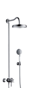 Bild von AXOR Montreux Showerpipe mit Thermostat und 1jet Kopfbrause, Art.Nr. 16570000