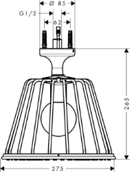 Bild von AXOR LampShower/Nendo LampShower 275 1jet mit Deckenanschluss, Art.Nr. 26032000