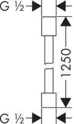 Bild von AXOR Starck Metalleffekt Brausenschlauch 1,25 m, Art.Nr. 28282000