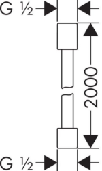 Bild von AXOR Starck Metalleffekt Brausenschlauch 2,00 m, Art.Nr. 28284000