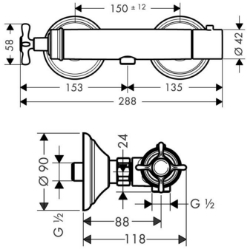 Bild von AXOR Montreux Brausethermostat Aufputz, Art.Nr. 16261000