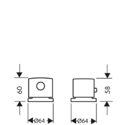 Bild von AXOR Uno 2-Loch Wannenrandarmatur mit Thermostat, Art.Nr. 38480000